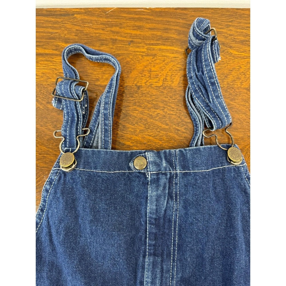 Vintage Carters‎ Watch The Wear Overalls Mens Medium Denim Bib Wide Leg 80s - Picture 5 of 10